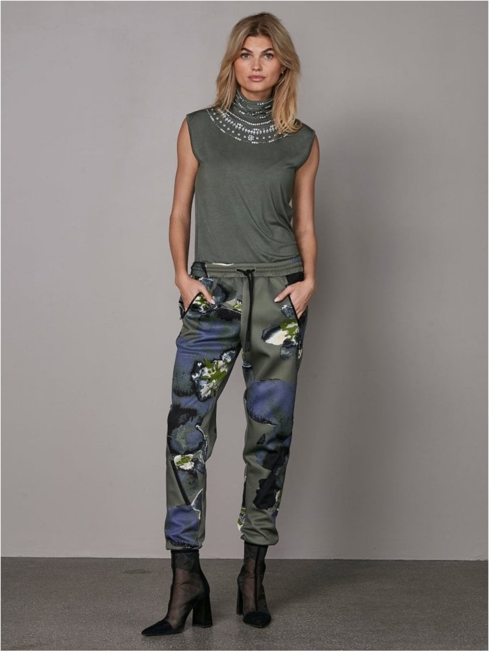 NU Denmark Floral-Print Jogger Pants for Women